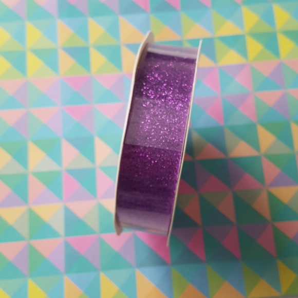 Purple Glitter Ribbon Tape - Picture 3 of 3